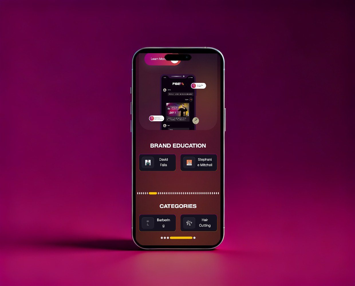 Your personal hair education coach, with the AI chat in the app and brand education below